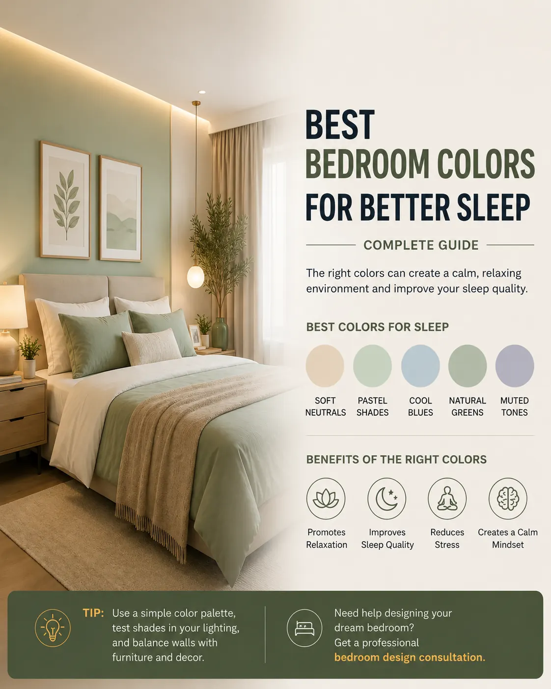 Best bedroom colors for better sleep