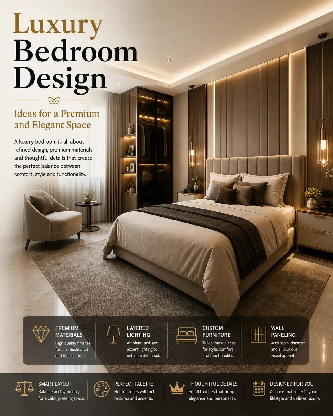 Luxury bedroom design ideas