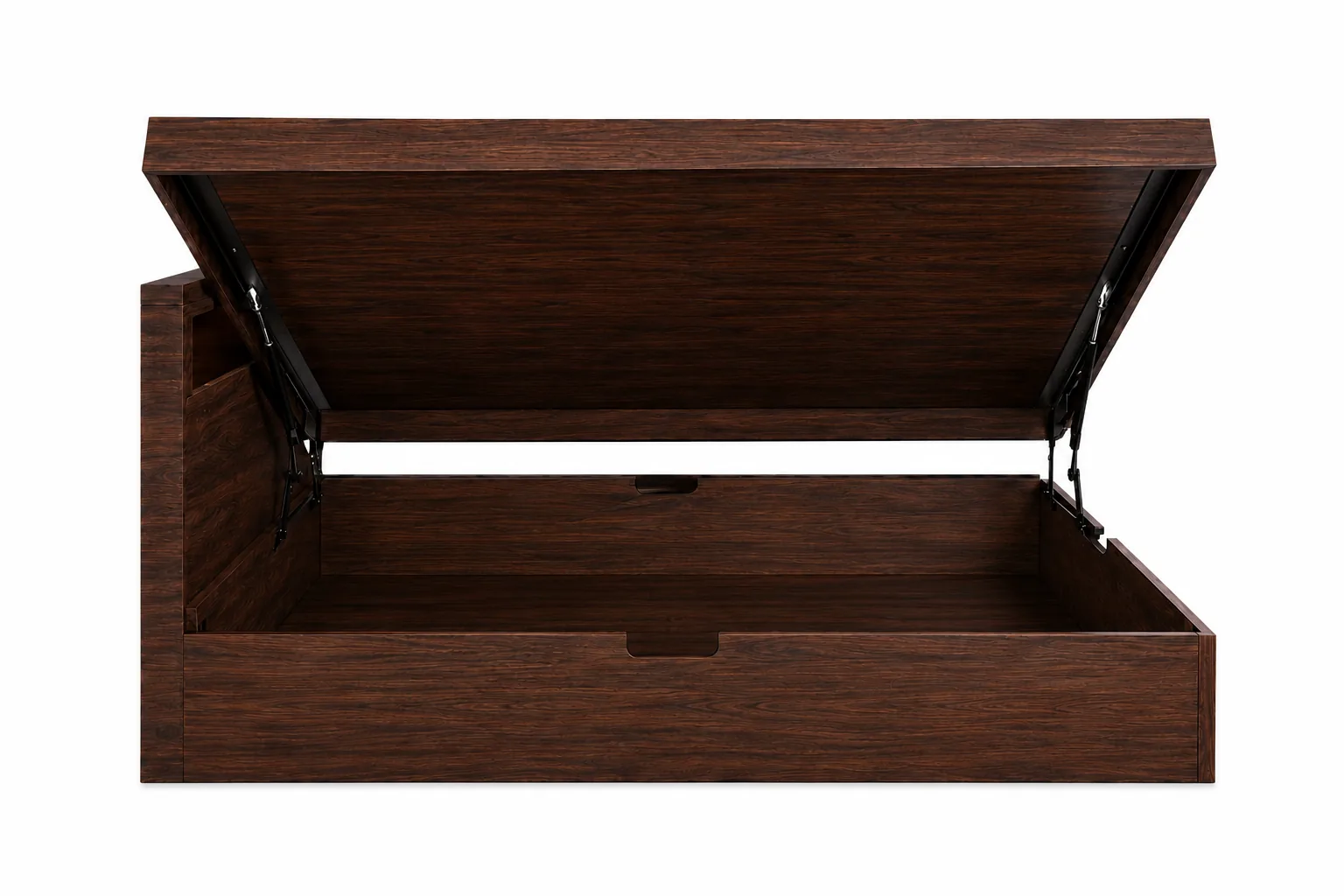 Side Lift Box Storage Bed open top view
